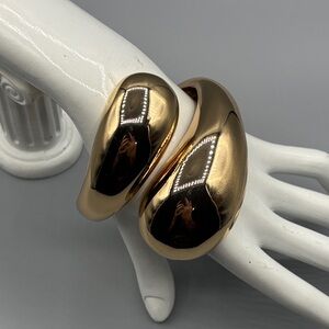 Gold Tone Statement Cuff Bracelet JP 380